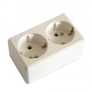 Розетка РА16-011, 2-мест. о/у  с з/к (Орша) /5/60/