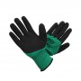 Перчатки нейлон. зелёные 011 (черн. вспен. облив) /12/720/