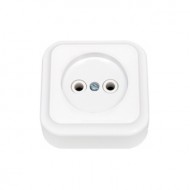 Розетка РА16-255, 1-мест о/у (Пралеска) /1/108/