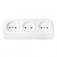 Розетка РА16-263, 3-мест о/у (Пралеска) /1/56/