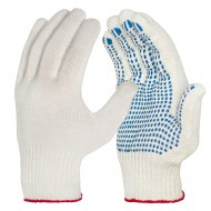 Перчатки х/б 10 класс 5 ниток с ПВХ точка /10/300/