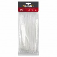 Хомуты нейлоновые для стяжки Милен, белые, 3,6*150 мм, (в уп.100 шт/100)