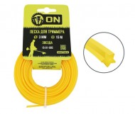 Леска для триммера "звезда" 2,65мм*15м /5/200/