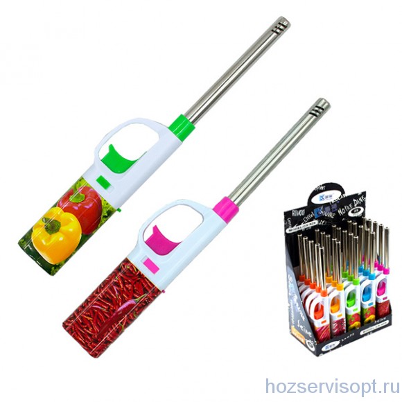 Зажигалка газовая "фрукты" Длинный стержень /25/500/