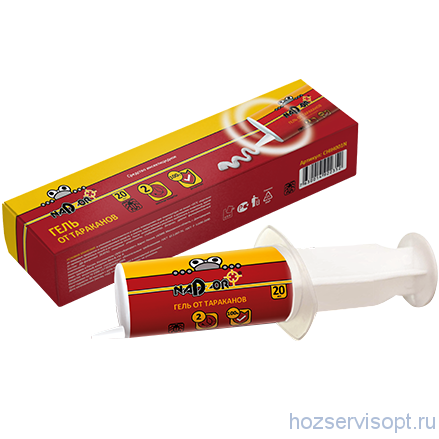 Гель от тараканов в шприце 20 мл. Nadzor /1/33/