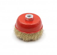 Щётка для УШМ №4 100мм/М14 чашка желтая /5/15/60/