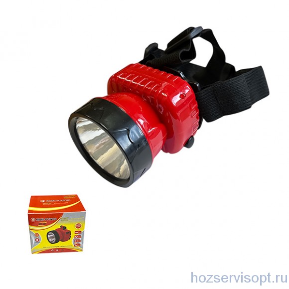 Фонарь налобный аккумуляторный LED MR-901 /1/150/