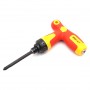 Отвертка А10 2-х сторон. Т-образ ручка фиксатор, реверс /12/240/