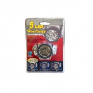 Фонарь налобный аккумуляторный 5LED (USB-micro) на блистере /1/60/120/