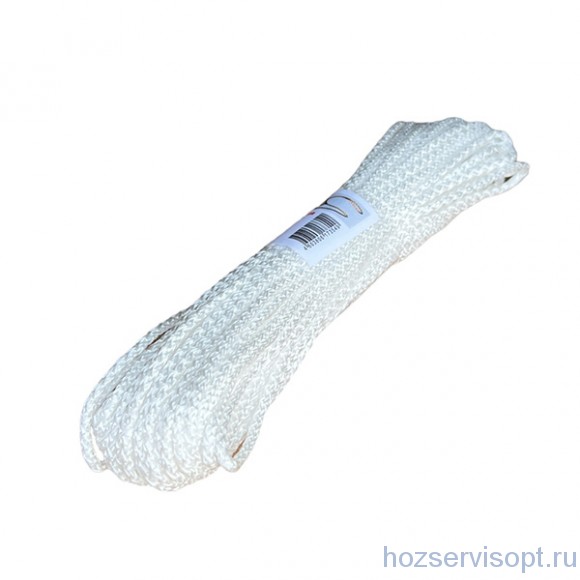 Верёвка вязанная п/п 4*20м белая /5/100/