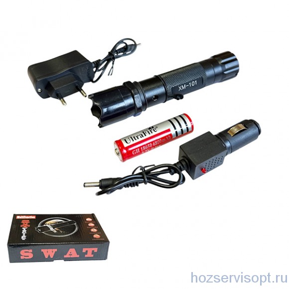 Фонарь ручной SWAT ХМ-101 (1LED, ZOOM) /1/10/60