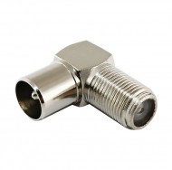 253-101 Переходник гнездо F- штекер антенный угловой /50/2500/