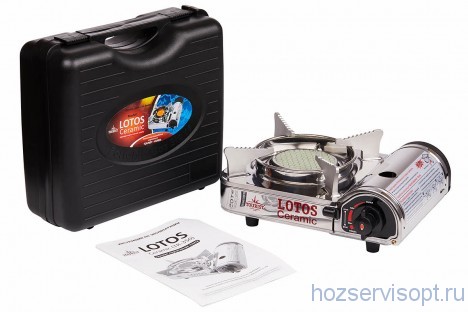 Плитка газовая порт. LOTOS CERAMIC (TR-350) - керамическая, «Tourist»/1/8/