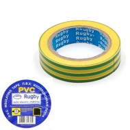 Изолента ПВХ 19*25м RUGBY желт-зелёная /10/300/