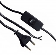 Шнур для бра с прох. выкл. (черный) /5/50/400/