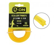 Леска для триммера "звезда" 2,4мм*15м /5/220/