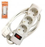 Удлинитель "ДИП" 3гн. 2м с выкл. с з/к /1/30/ Удлинитель "ДИП" 3гн. 2м с выкл. с з/к /1/30/