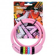 Замок велосипедный АВАНГАРД ВС-Т10К (650 мм) ТЕХНО ПИНК кодовый /1/10/60/