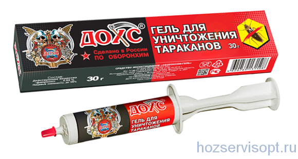 Гель для уничтожения тараканов 30г "ДОХС" (1х48)