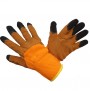 Перчатки утепл. оранж с ЧЁРН пальчиками арт.010 /10/480/