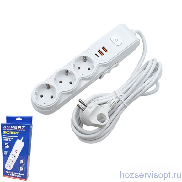 Удлинитель "XPERT" 707 c USB 3гн*5м /1/50/
