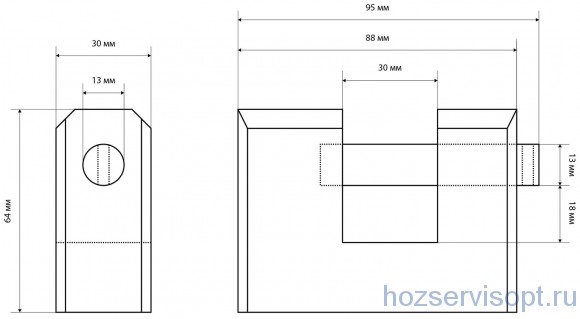Замок СТАНДАРТ ВС2-3С d13мм /1/24/